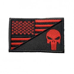 Patch Velcro Punisher USA – Rouge - BRO