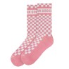 AMERICAN SOCKS MID HIGH PINK CHECKERBOARD OS - CHAUSSETTES