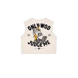 ONLY WOD CAN JUDGE ME CROPPED TANK TOP - THUNDERNOISE